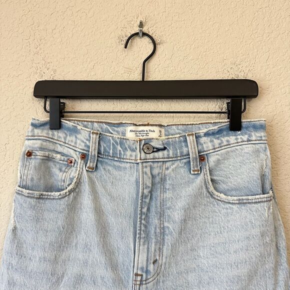 ABERCROMBIE & FITCH The 90s Straight Ultra High Rise Jeans Blue - Picture 4 of 15